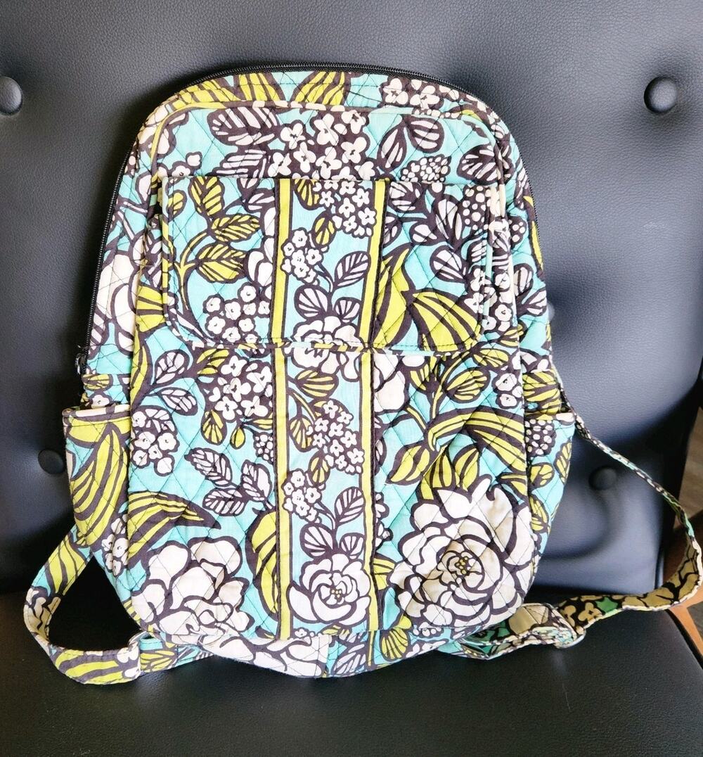 Vera Bradley BACKPACK Bookbag ISLAND BLOOMS Shoulder Bag School Travel Work EUC!